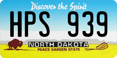 ND license plate HPS939