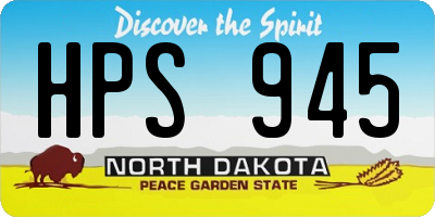 ND license plate HPS945