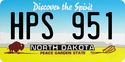 ND license plate HPS951