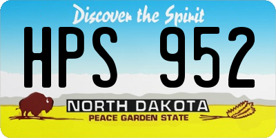 ND license plate HPS952