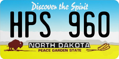 ND license plate HPS960