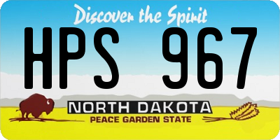 ND license plate HPS967