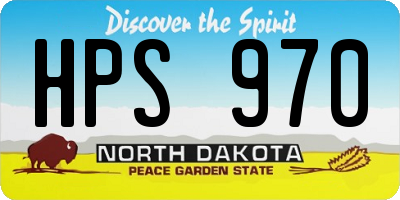 ND license plate HPS970