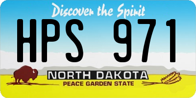 ND license plate HPS971