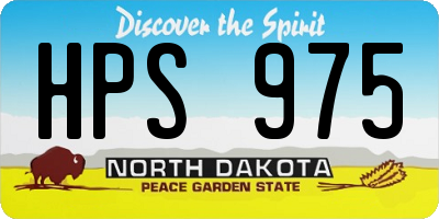 ND license plate HPS975