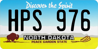 ND license plate HPS976