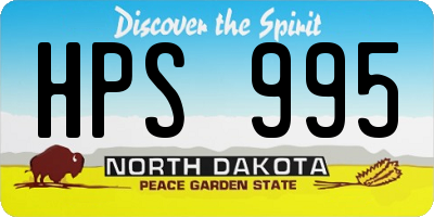 ND license plate HPS995