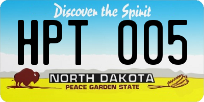 ND license plate HPT005