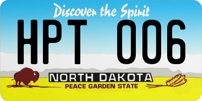 ND license plate HPT006