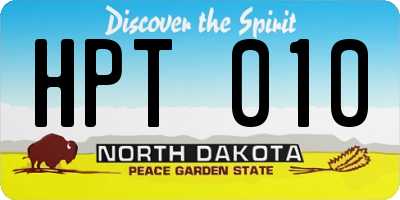 ND license plate HPT010