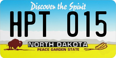 ND license plate HPT015