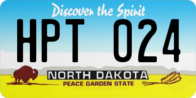 ND license plate HPT024