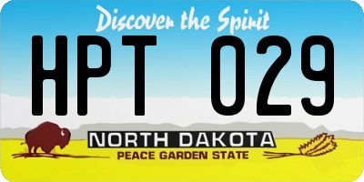 ND license plate HPT029