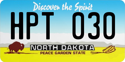 ND license plate HPT030
