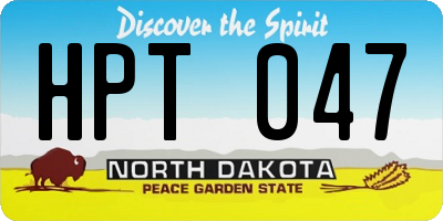 ND license plate HPT047