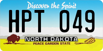 ND license plate HPT049
