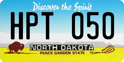 ND license plate HPT050