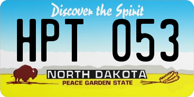ND license plate HPT053