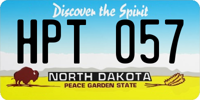 ND license plate HPT057