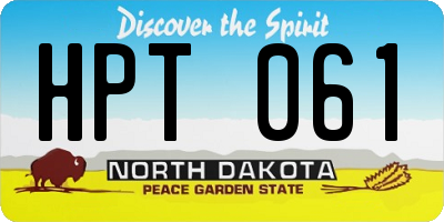 ND license plate HPT061