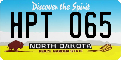 ND license plate HPT065
