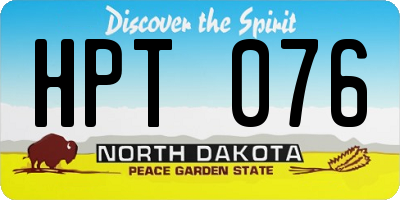 ND license plate HPT076