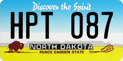 ND license plate HPT087