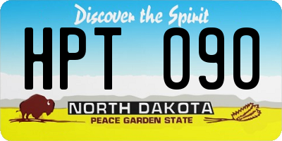 ND license plate HPT090