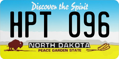 ND license plate HPT096
