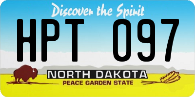 ND license plate HPT097