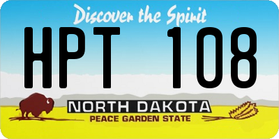 ND license plate HPT108