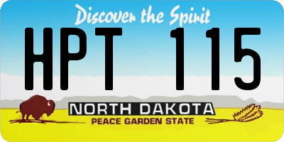 ND license plate HPT115