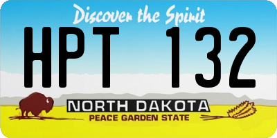 ND license plate HPT132