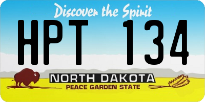 ND license plate HPT134