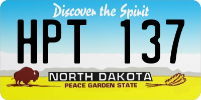 ND license plate HPT137