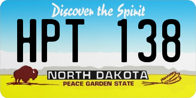 ND license plate HPT138