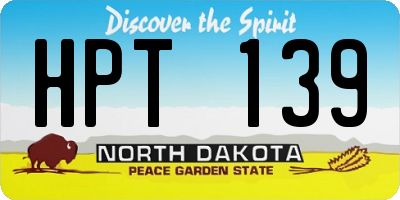 ND license plate HPT139