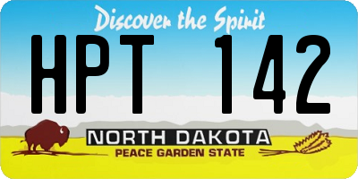 ND license plate HPT142