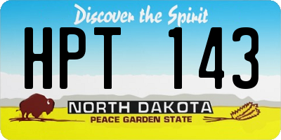 ND license plate HPT143
