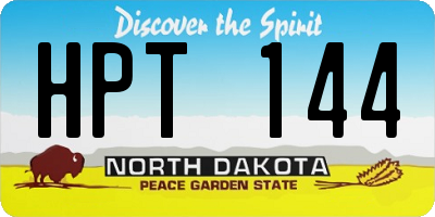 ND license plate HPT144