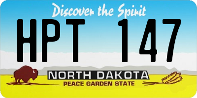 ND license plate HPT147