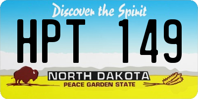 ND license plate HPT149