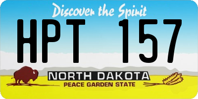 ND license plate HPT157