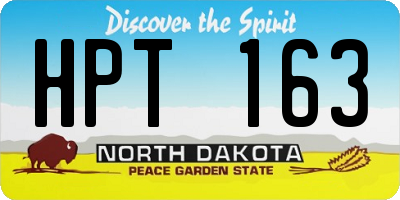 ND license plate HPT163