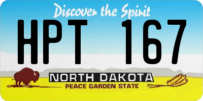 ND license plate HPT167