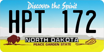 ND license plate HPT172
