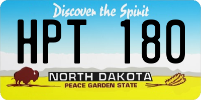 ND license plate HPT180