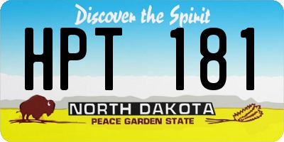 ND license plate HPT181