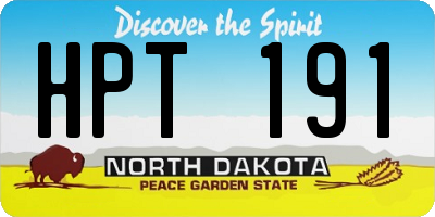 ND license plate HPT191