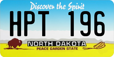 ND license plate HPT196